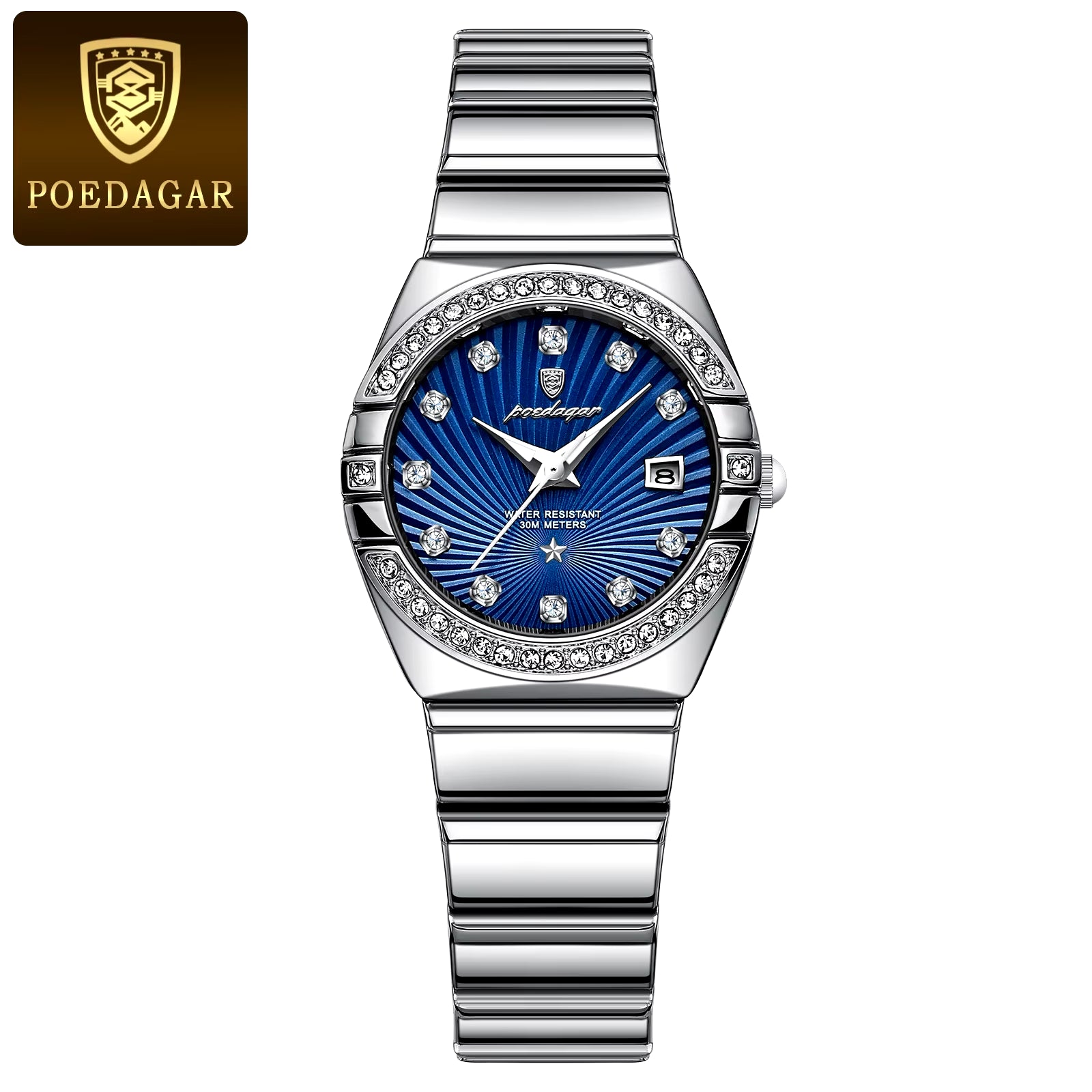 Luxury Woman Wristwatch Waterproof Luminous Date Stainless Steel Watch for Ladies High Quality Quartz Women Watches+Box