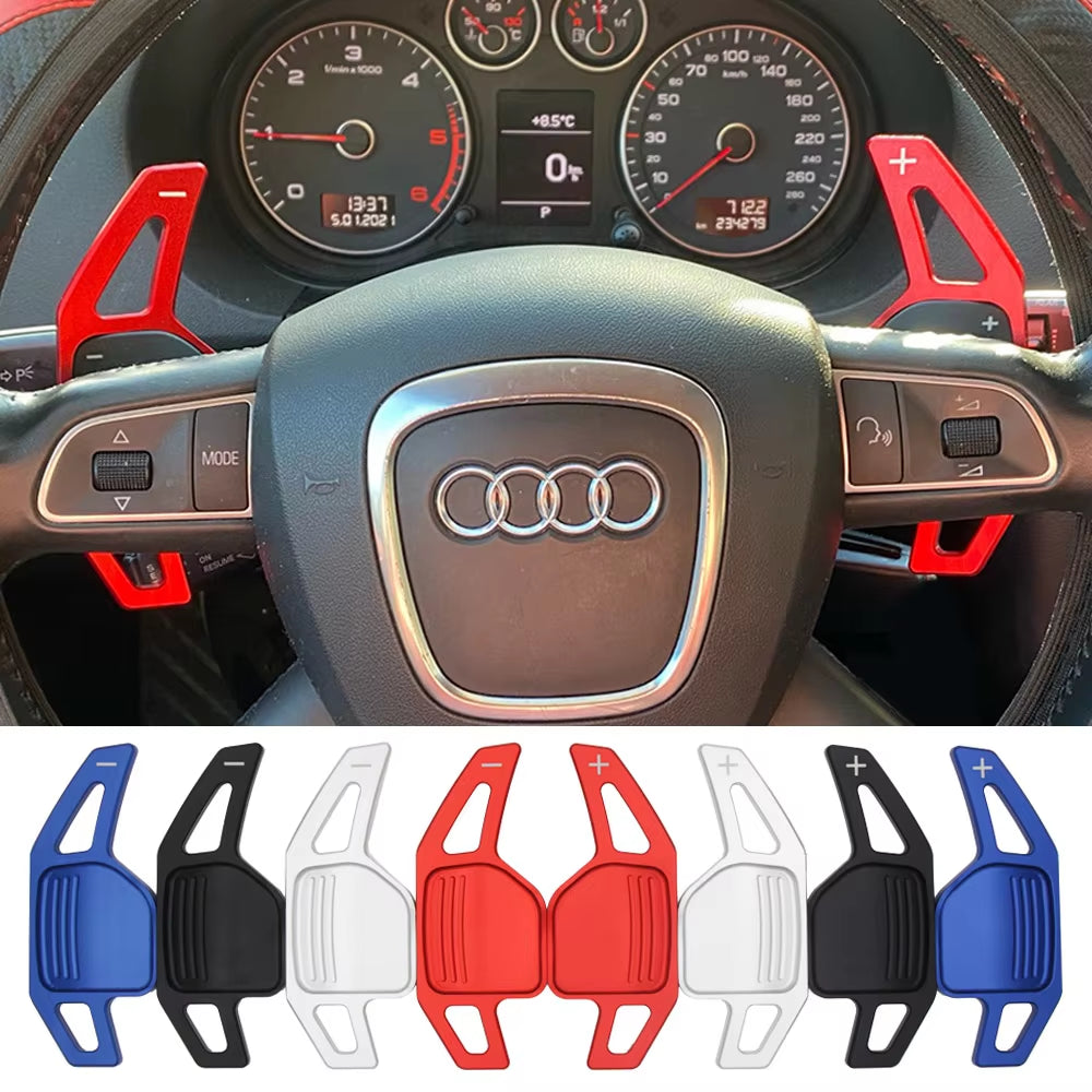 Paddle Shifter for Audi A4 B8 A3 8P S3 A5 A6 S6 C6 Q5 A8 R8 TT TTS MK2 8J Avant Car Steering Wheel Paddles Extension DSG Styling