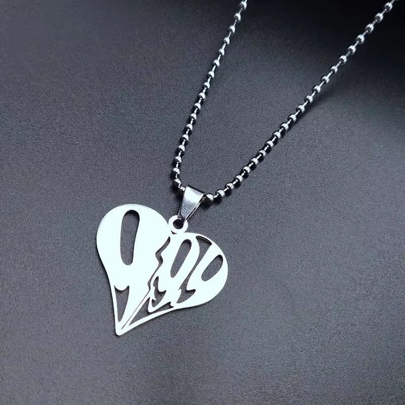 Juice WRLD Pendant Necklace Beads Stainless Steel Necklace for Women Man Fans Gift Collares Mujer Gargantilha Collier Femme