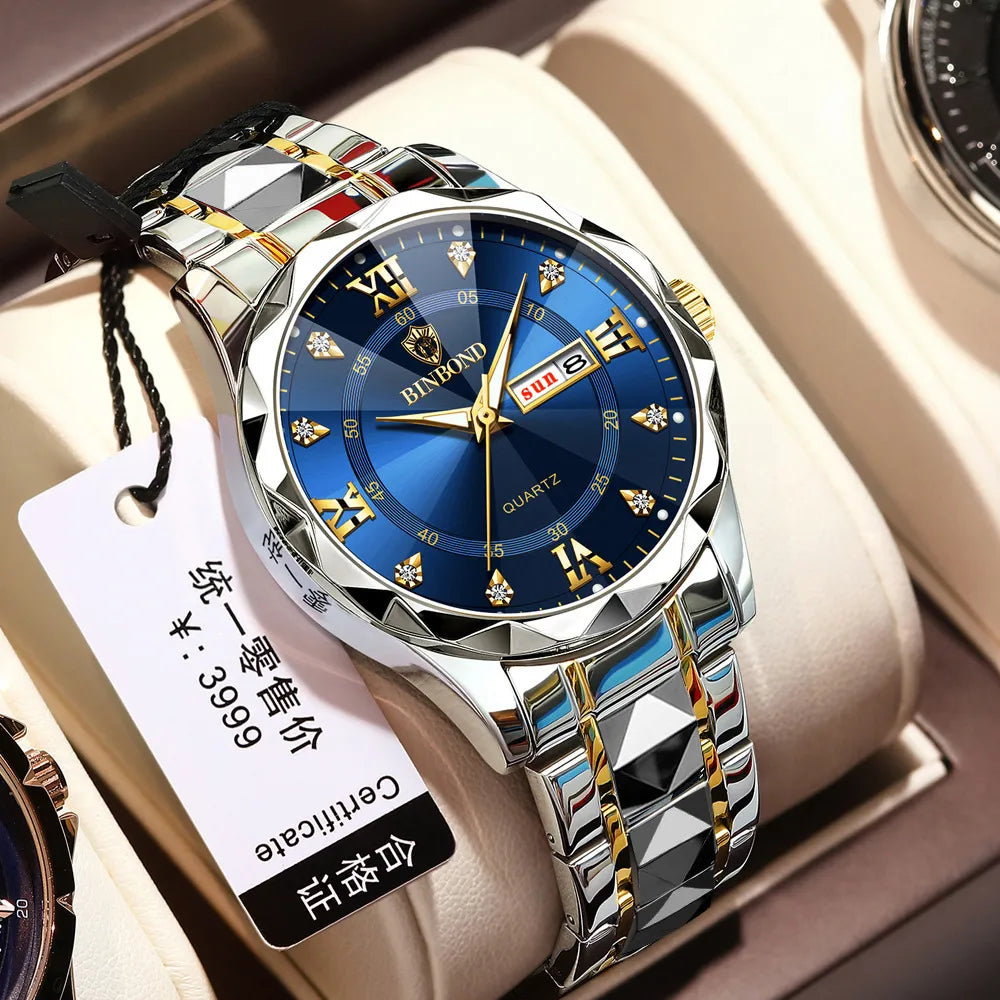 Top Brand Luxury Fashion Watch Men Waterproof Week Date Clock Sport Watch Men Quartz Wristwatch Relogio Masculino B2521