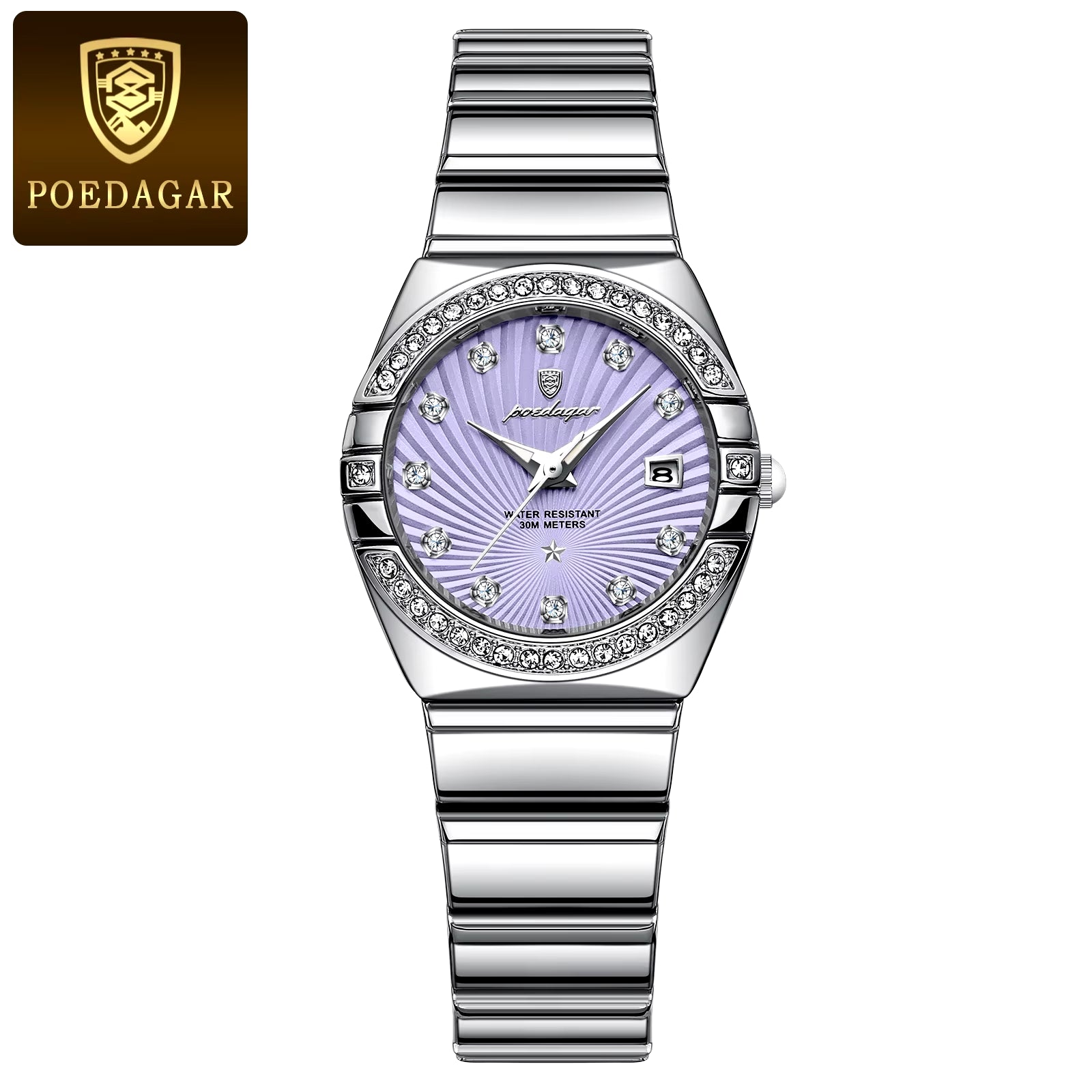 Luxury Woman Wristwatch Waterproof Luminous Date Stainless Steel Watch for Ladies High Quality Quartz Women Watches+Box